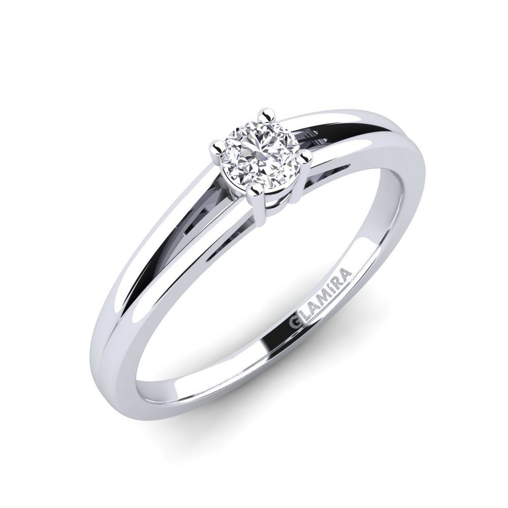 Classic Solitaire Engagement Rings GLAMIRA Ellie 585 White Gold Diamond