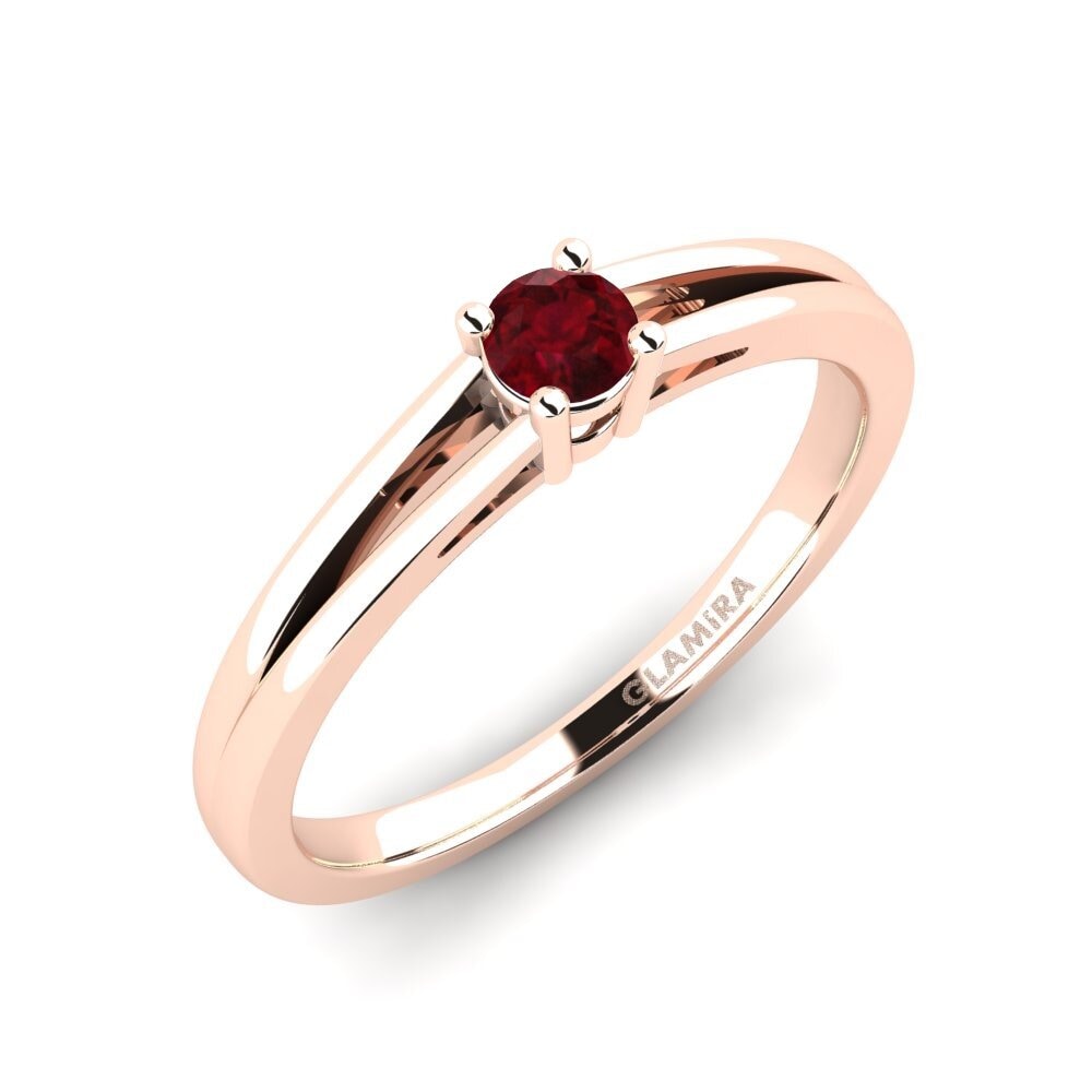 Koop Verlovingsring Ellie 0.16crt in 0.16 Karaat Rond gesneden 9K Rood ...