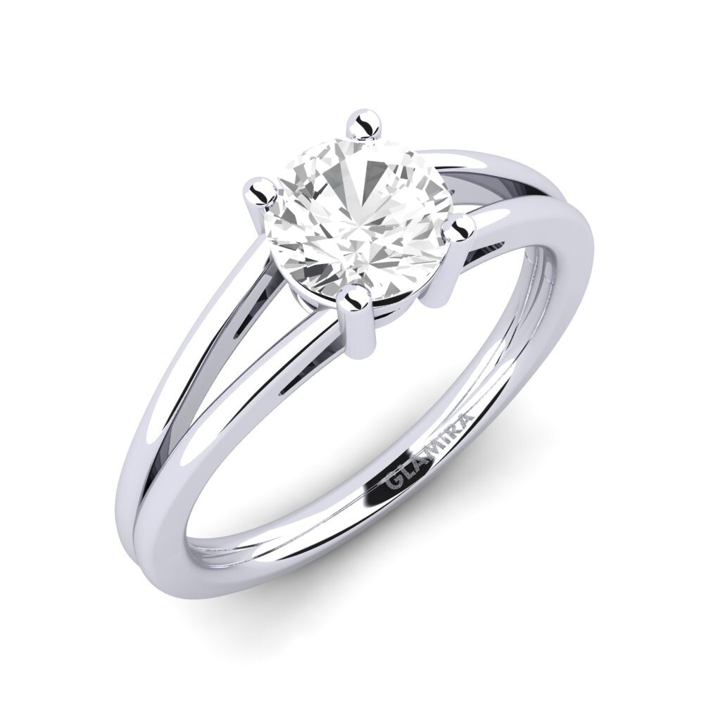 White sapphire Engagement Ring Ellie 1.0 crt