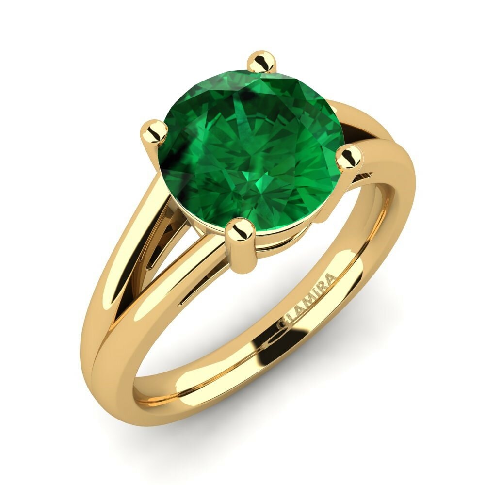 Round 3 Carat Emerald (Lab Created) Engagement Ring Ellie 3.0 crt