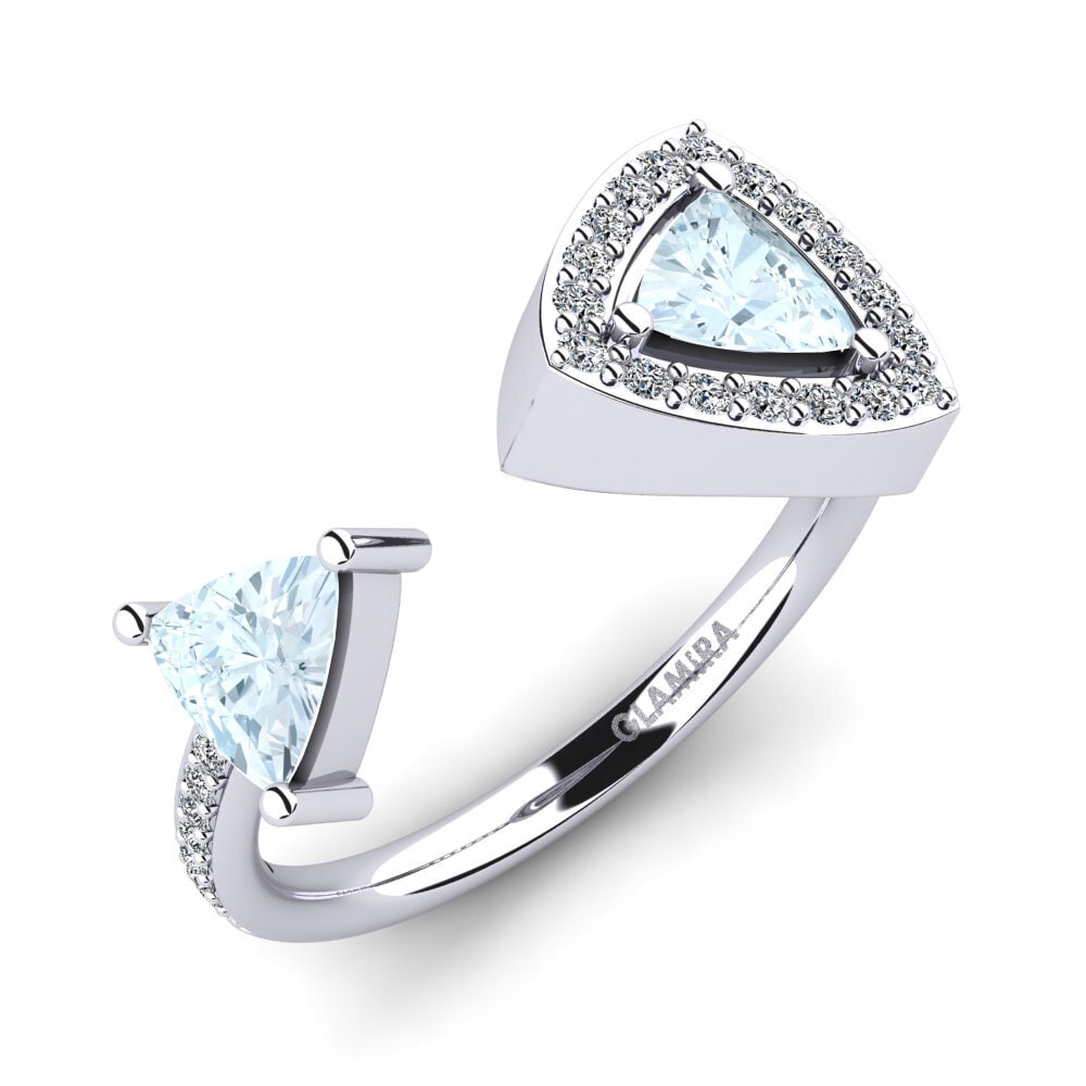 Trillion Aquamarine Engagement Ring Ellmeria