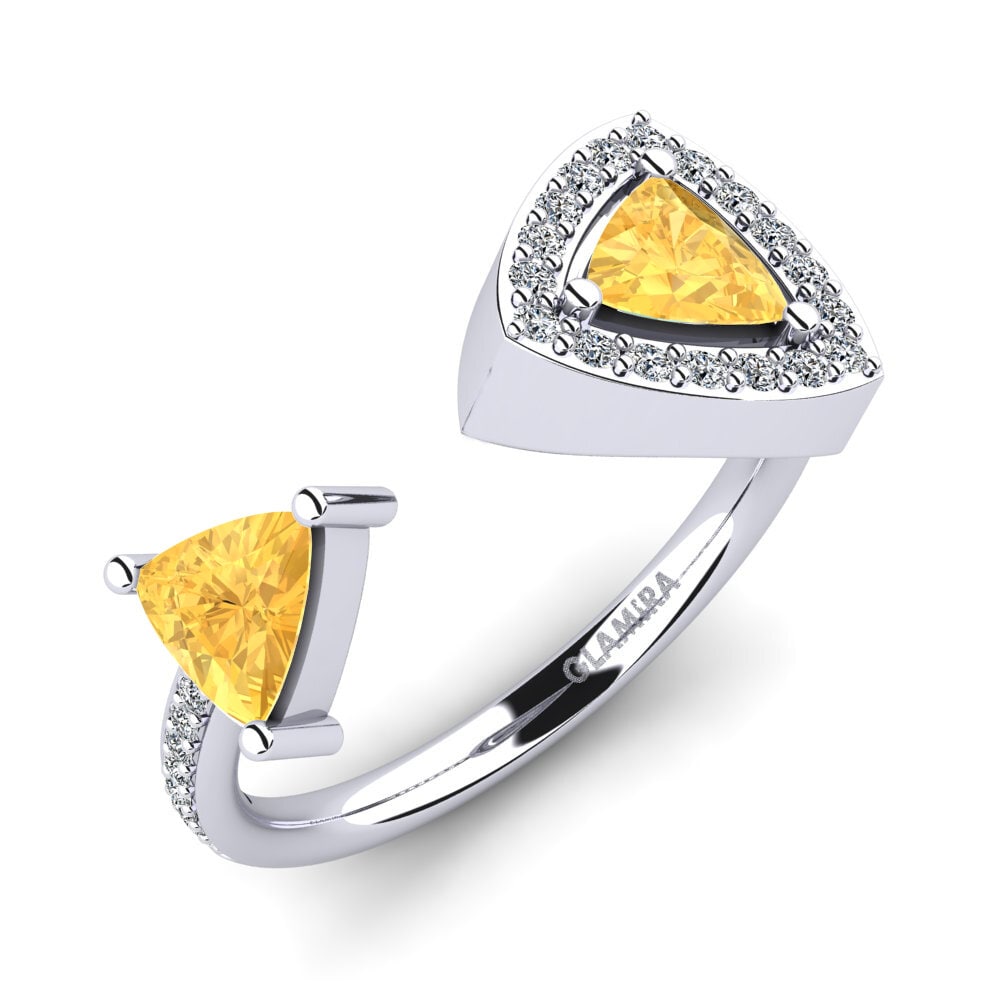 Trillion Citrine Engagement Ring Ellmeria