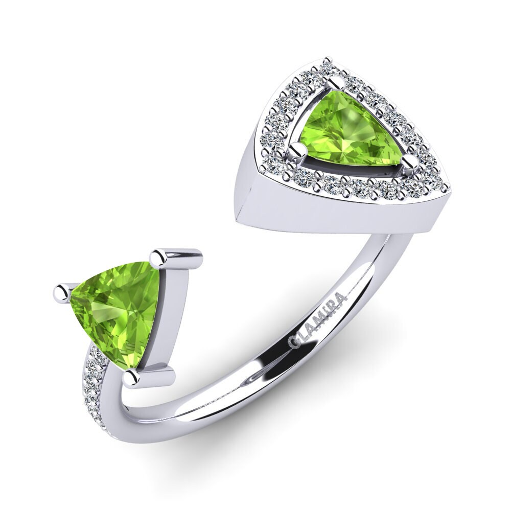 Trillion Peridot Engagement Ring Ellmeria