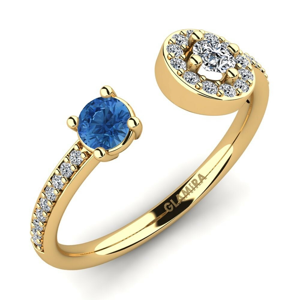 Donker Blauwe Zirkoon Ringen Ellona