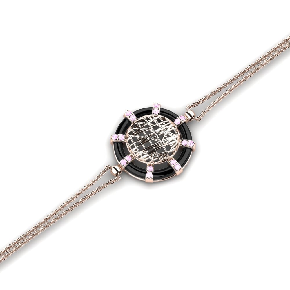 18k Oro Rosa Zafiro Rosado Pulsera de Mujer Ellsworth
