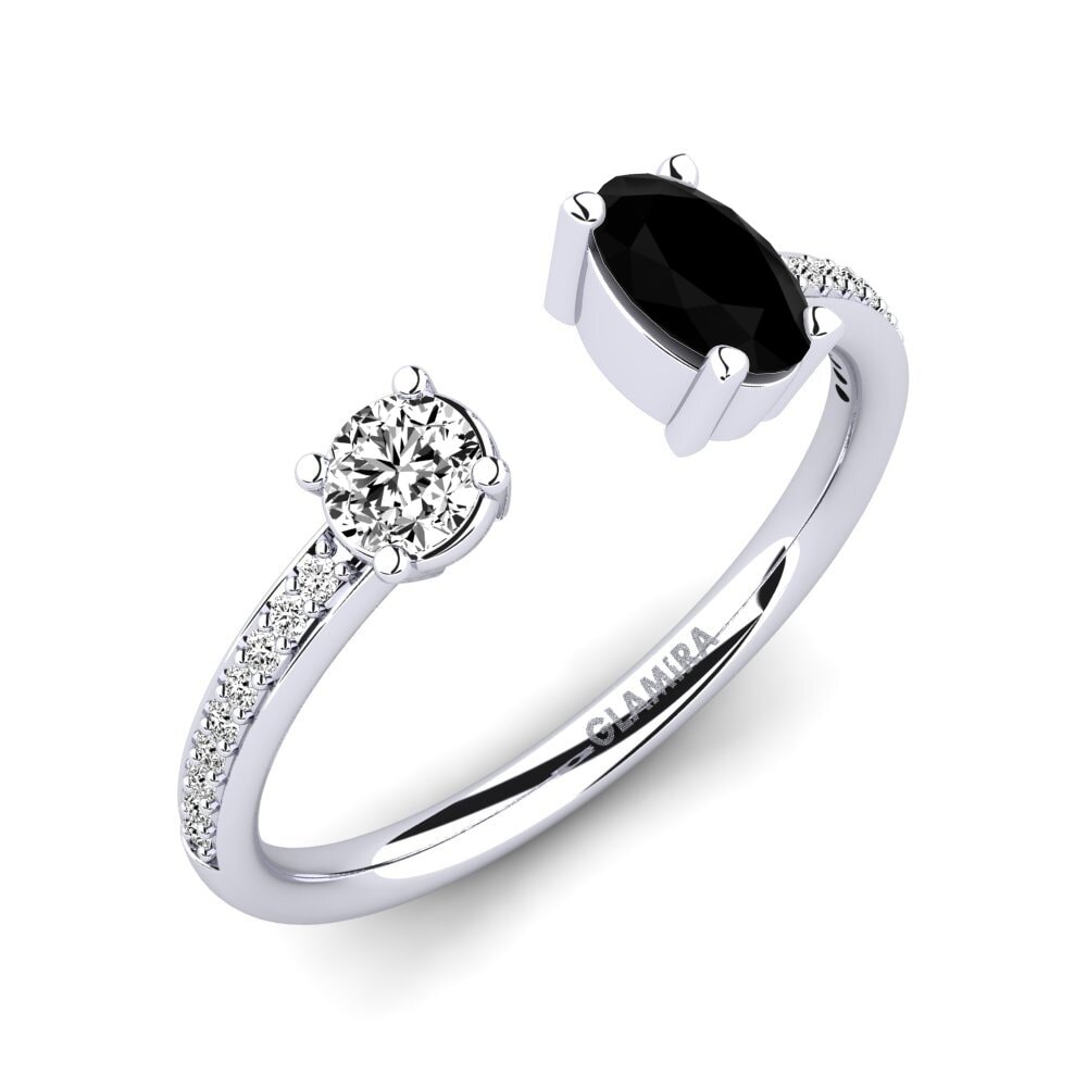 Ónix Negro Anillo Ellvira