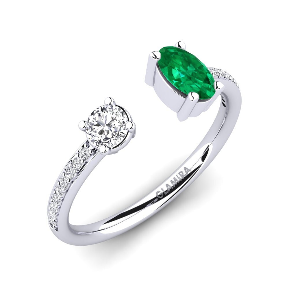 Esmeralda (creada en laboratorio) Anillo Ellvira