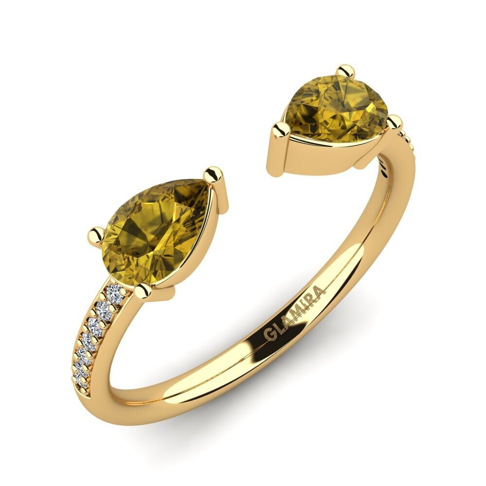 Brown Zircon Engagement Ring Ellyn