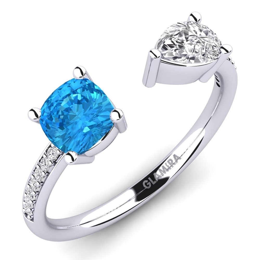 Blue Topaz Engagement Ring Ellyssa