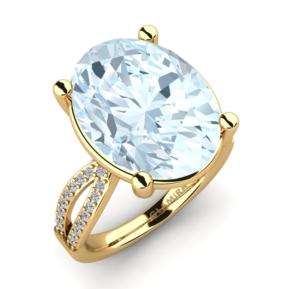 14k Oro Amarillo Anillo Elnora
