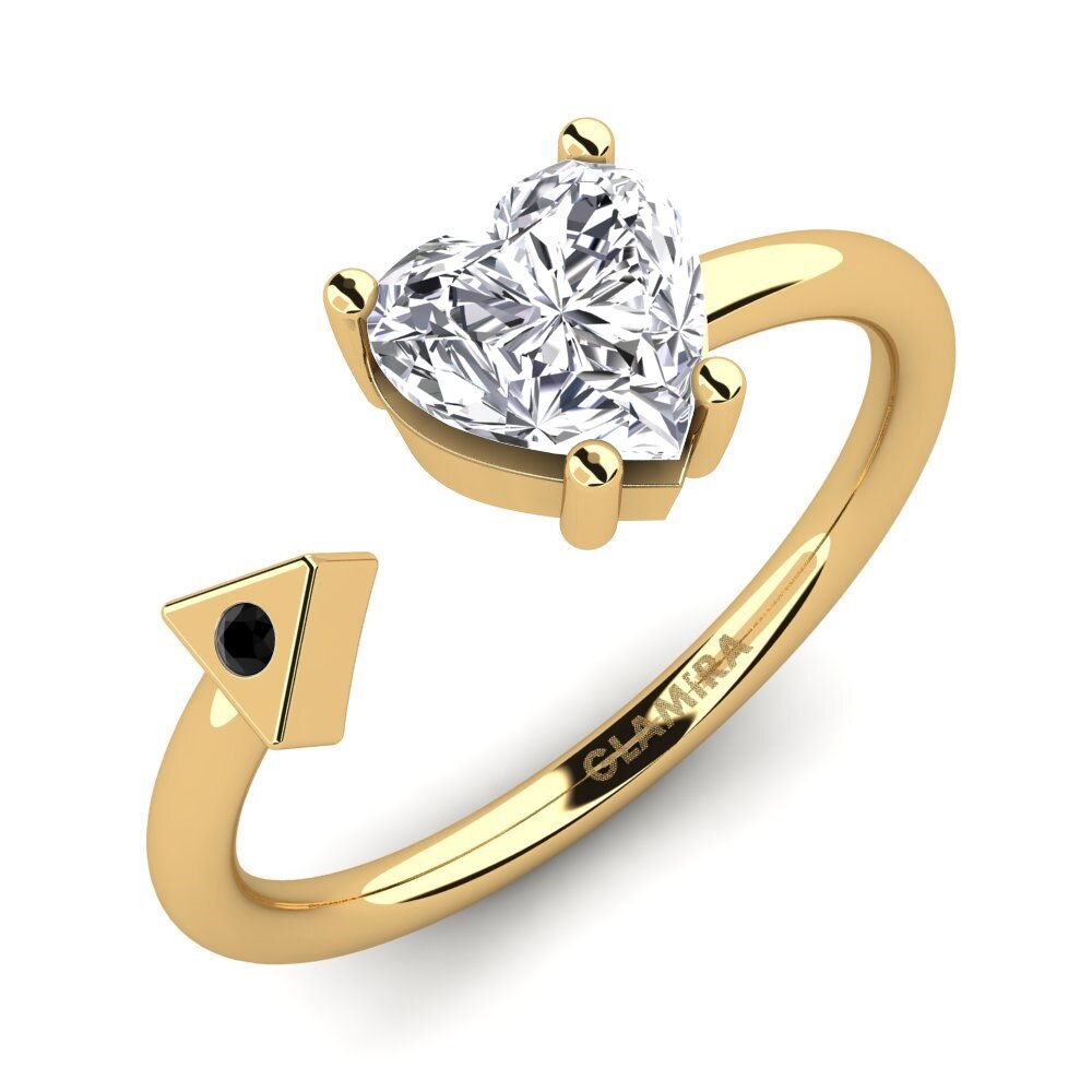 18K Geel Goud Laboratorium Gekweekte Diamant Ringen Elodie