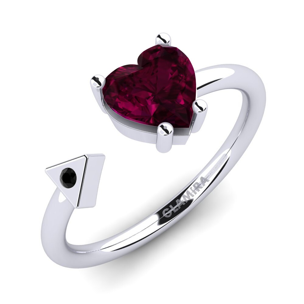 950 Platinum Rhodolite Garnet Ring Elodie