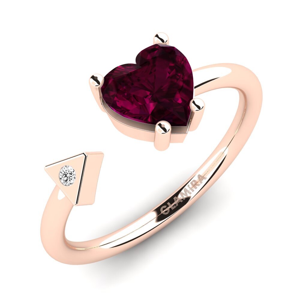 Rotgold 750 Rhodolit-Granat Ring Elodie