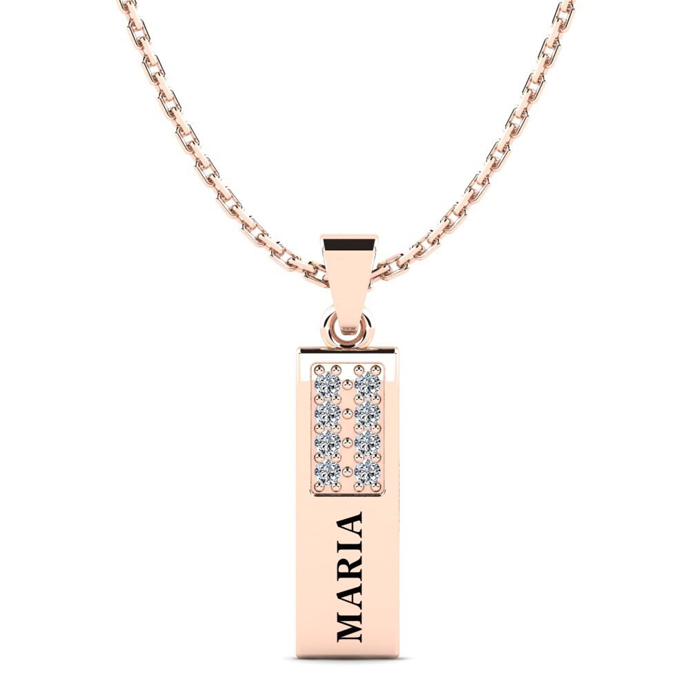 Rotgold 375 Zirkonia Damen anhänger Elois