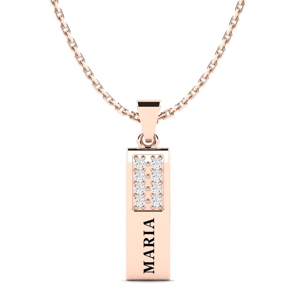 Rotgold 585 Moissanit Damen anhänger Elois