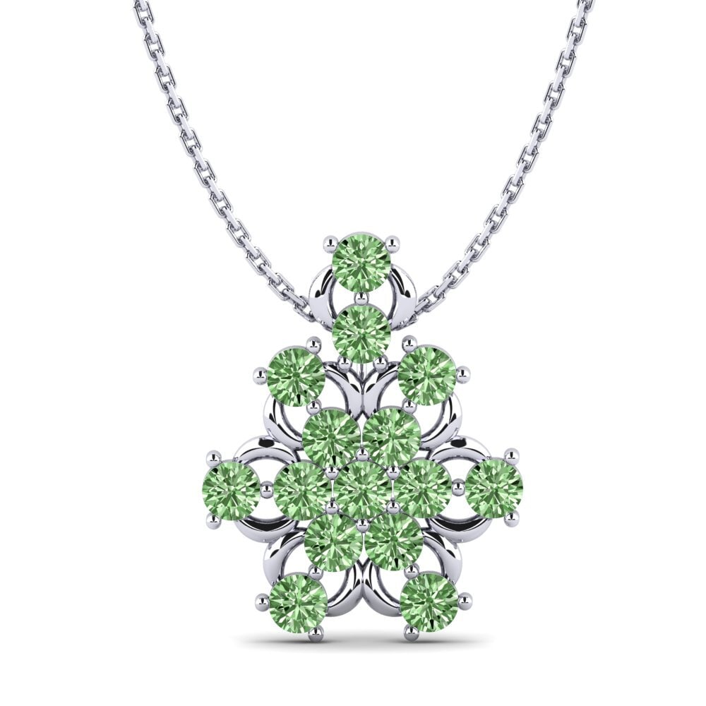 Diamante Verde Colgante de Mujer Elrob