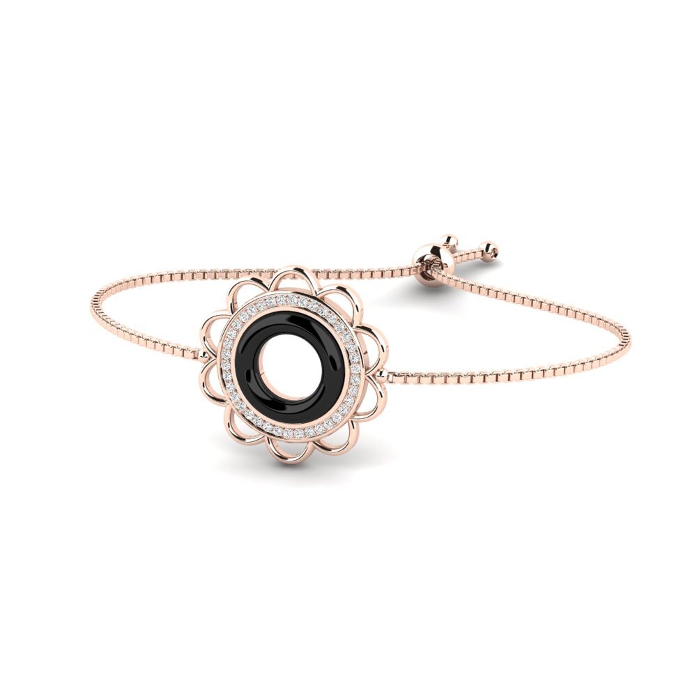 9k Oro rosa Moissanita Pulsera de Mujer Elvina