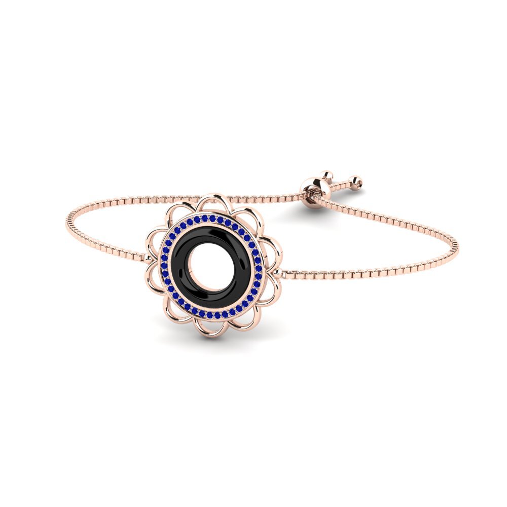 18k Oro Rosa Zafiro Pulsera de Mujer Elvina