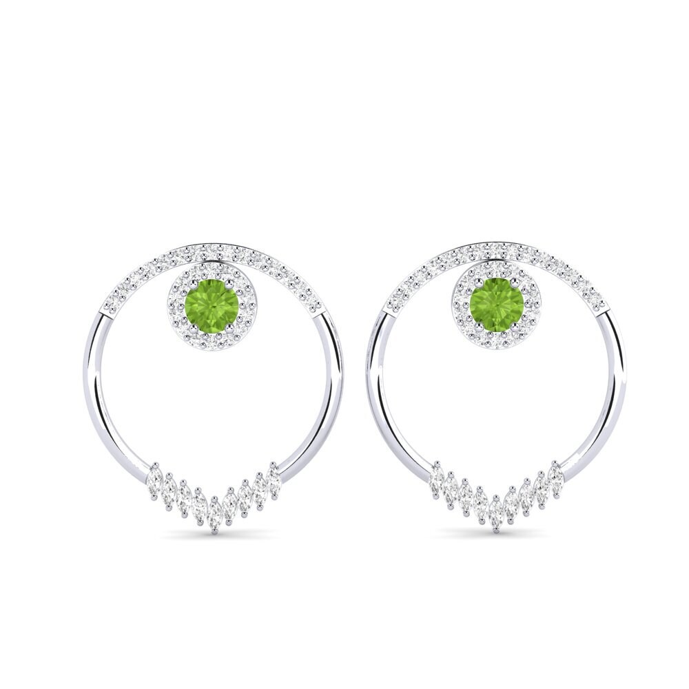 950 Platinum Peridot SYLVIE Earring Elvita