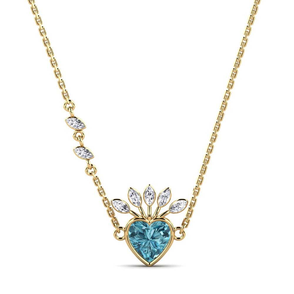 Blue Zircon Women's Necklace Elysia