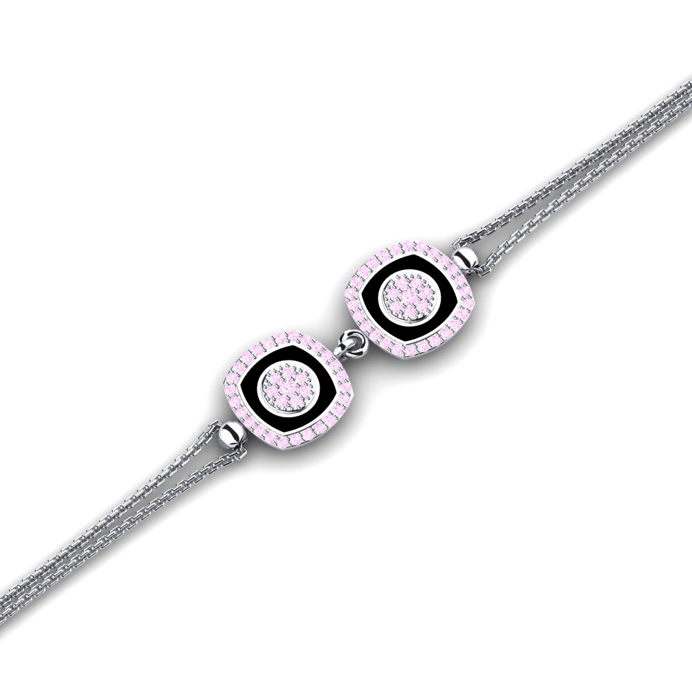 Pink Sapphire Women's Bracelet Embrouilles