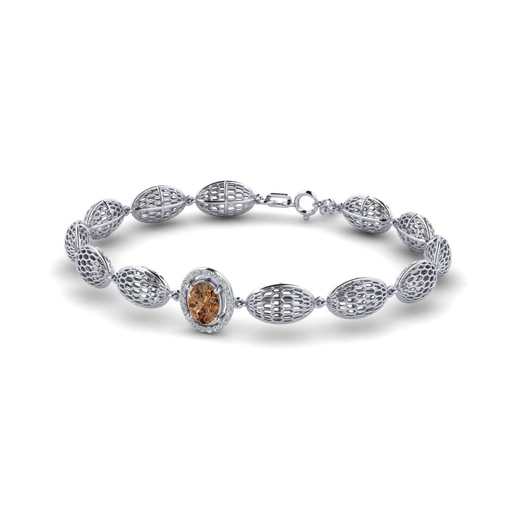 Ovalado Diamante marrón Pulsera Emery