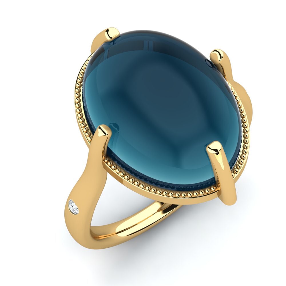 Cabochon London Blue Topas Ring Emiliana