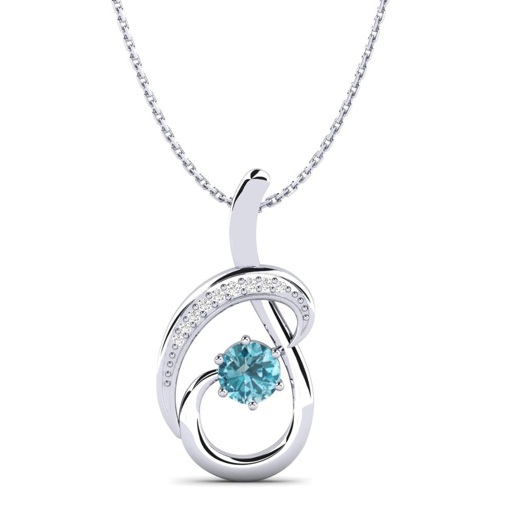 Circón Azul Colgante de Mujer Emilie