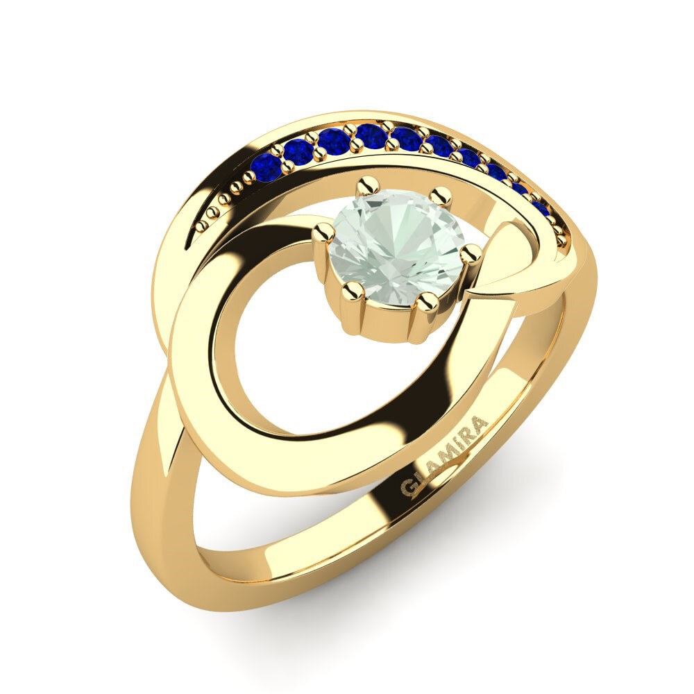 Green Amethyst Ring Emilie