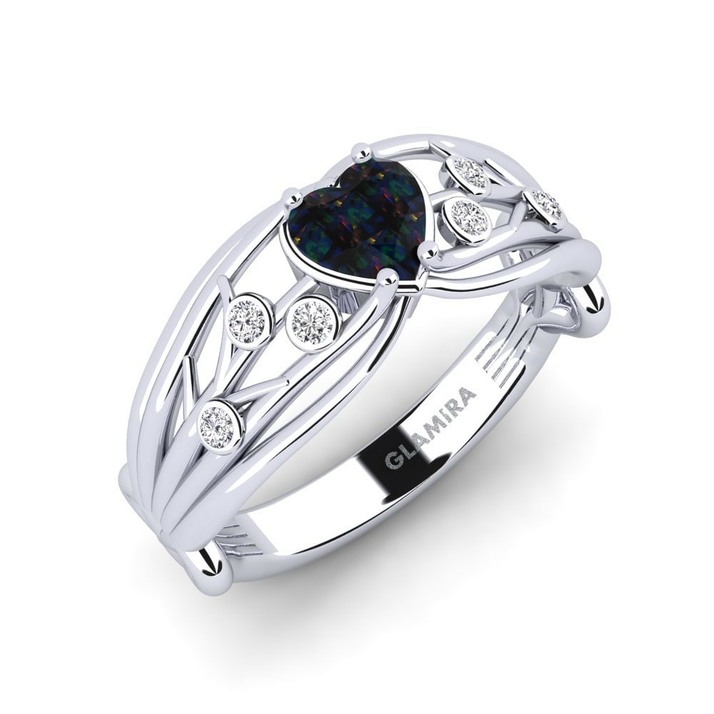 Black Opal Ring Emilly