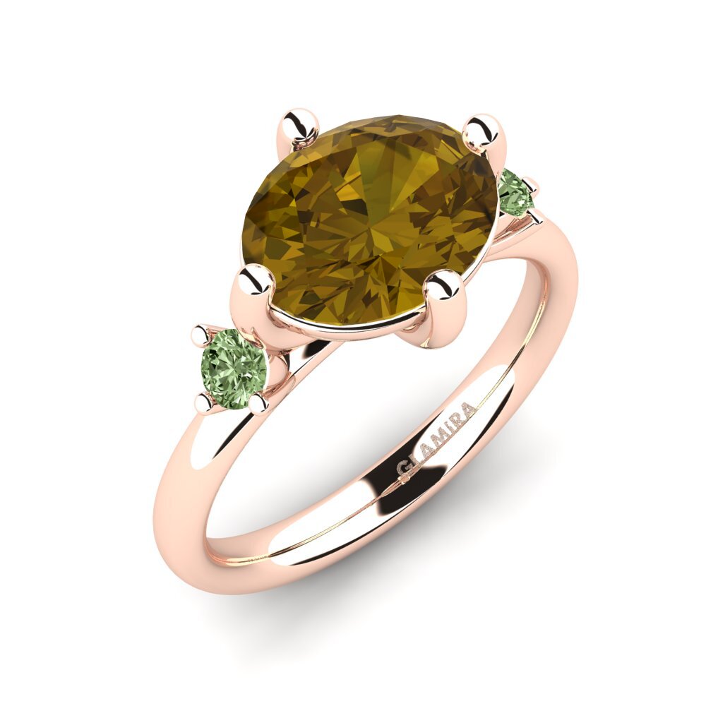 Circón Marrón Anillo de compromiso Emonde