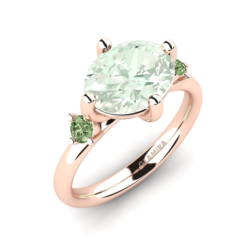 Amatista verde Anillo de compromiso Emonde