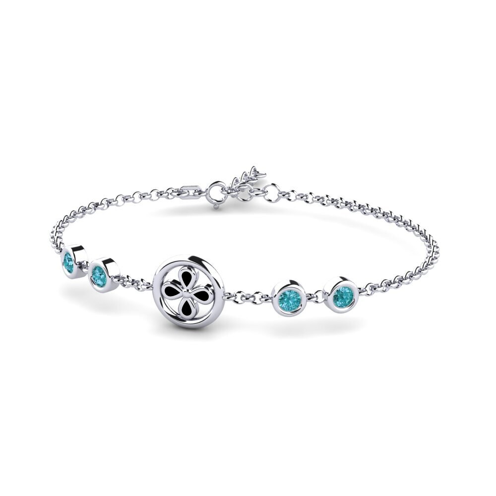 Bracciali Diamante Blu Fiore