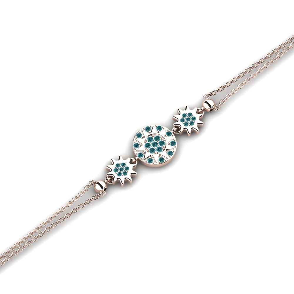 Diamant Bleu Bracelet pour femme Encart