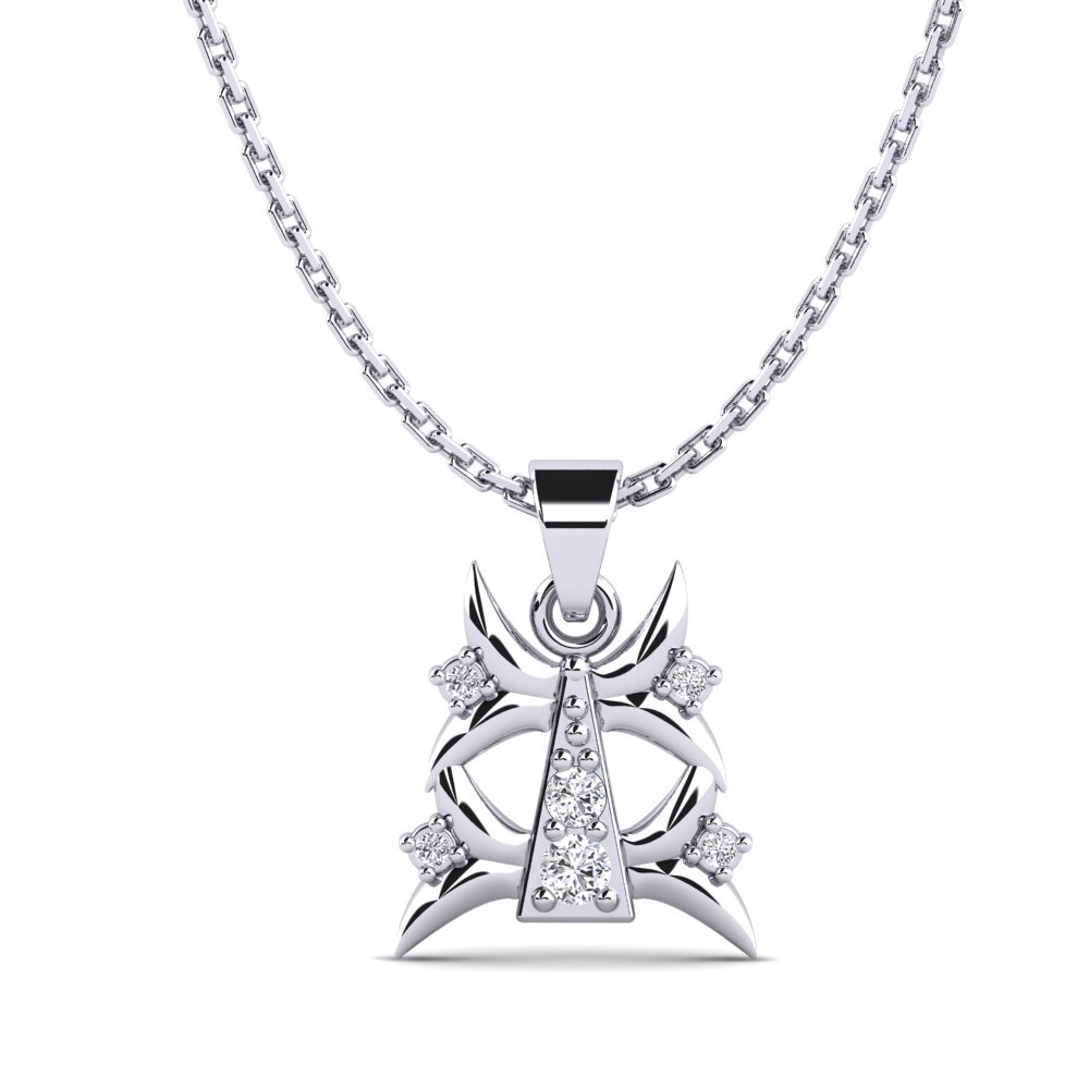 Shop Now 0.03 Carat Round cut 18ct White Gold Diamond Women's Pendant ...