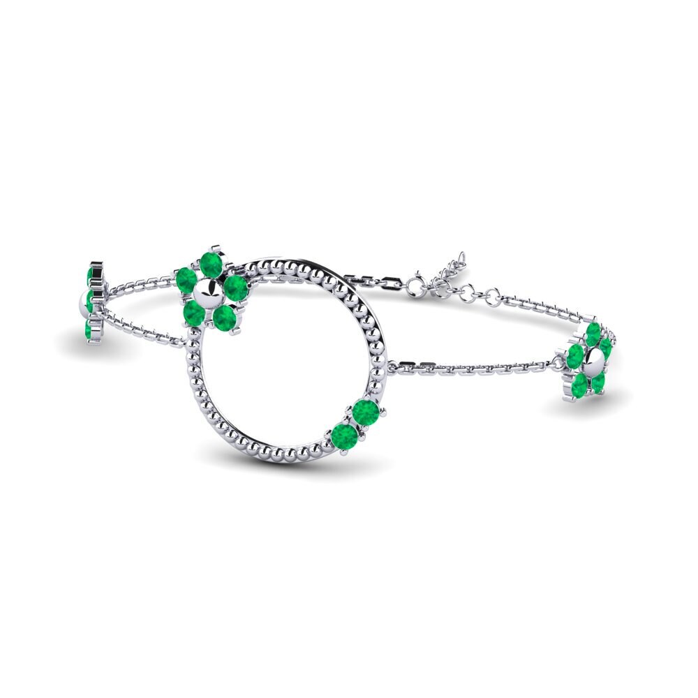 Platine 950 Émeraude Bracelet pour femme Endika