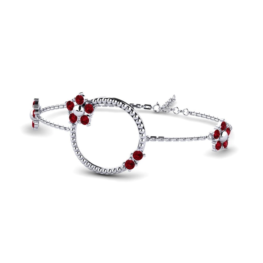 Platine 950 Rubis Bracelet pour femme Endika
