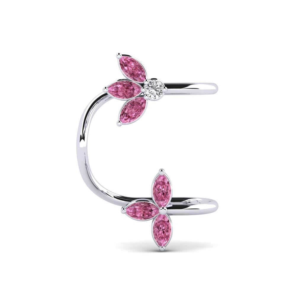 9ct White Gold Rhodolite Garnet Women's Earring Endreses