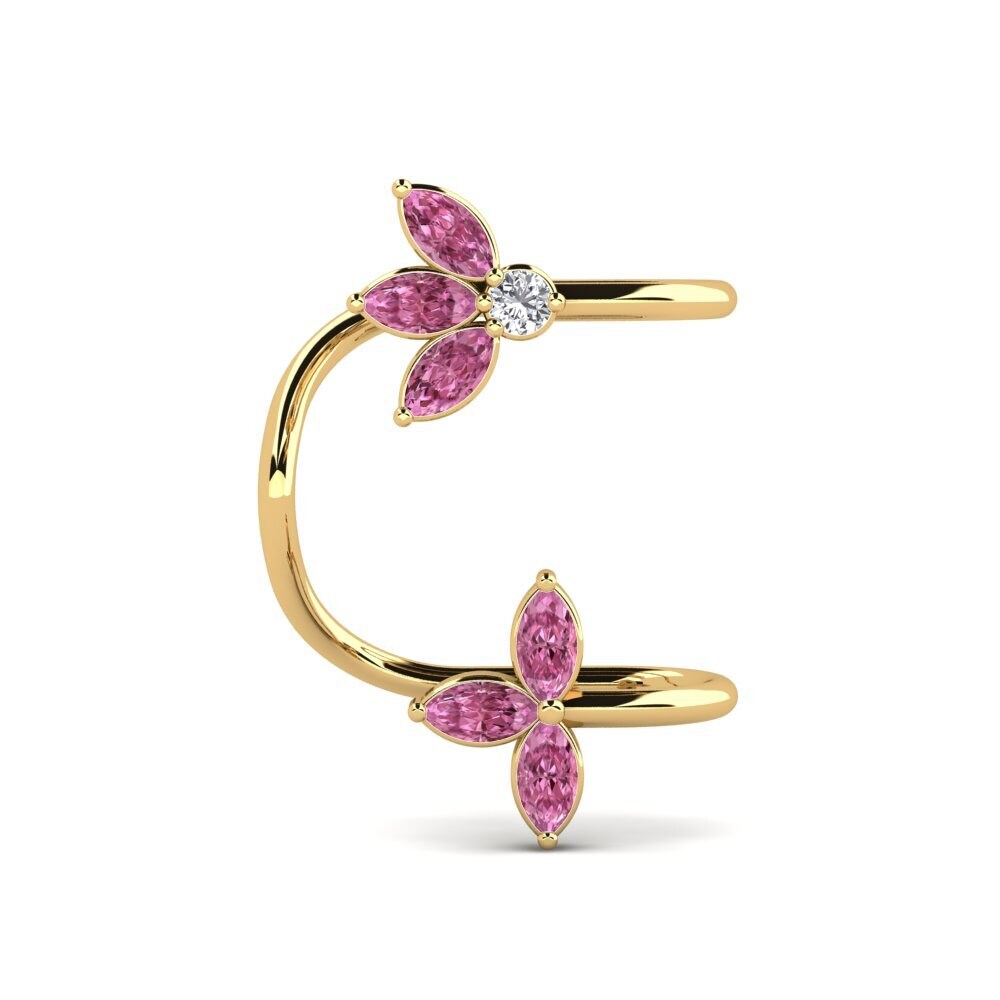 18ct Yellow Gold Rhodolite Garnet Women's Earring Endreses