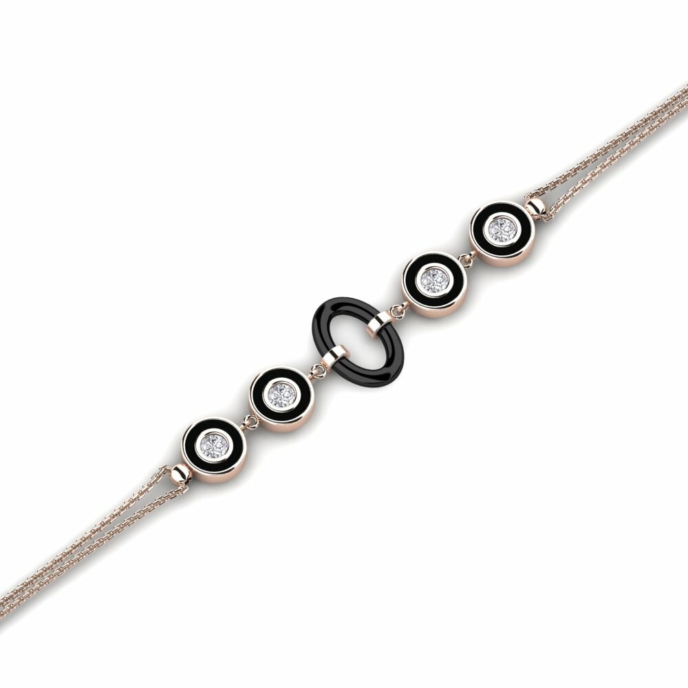 9k Oro rosa Moissanita Pulsera de Mujer Enea
