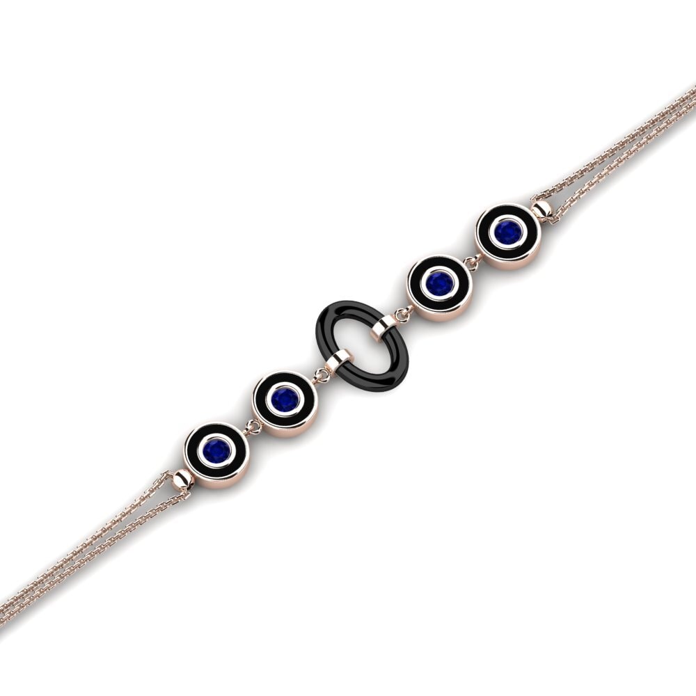 18k Oro Rosa Zafiro Pulsera de Mujer Enea