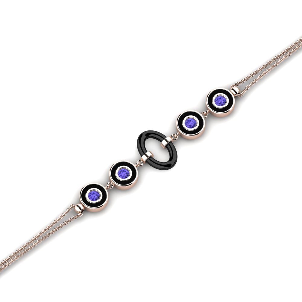 9ct Rose Gold Tanzanite Women's Bracelet Enea