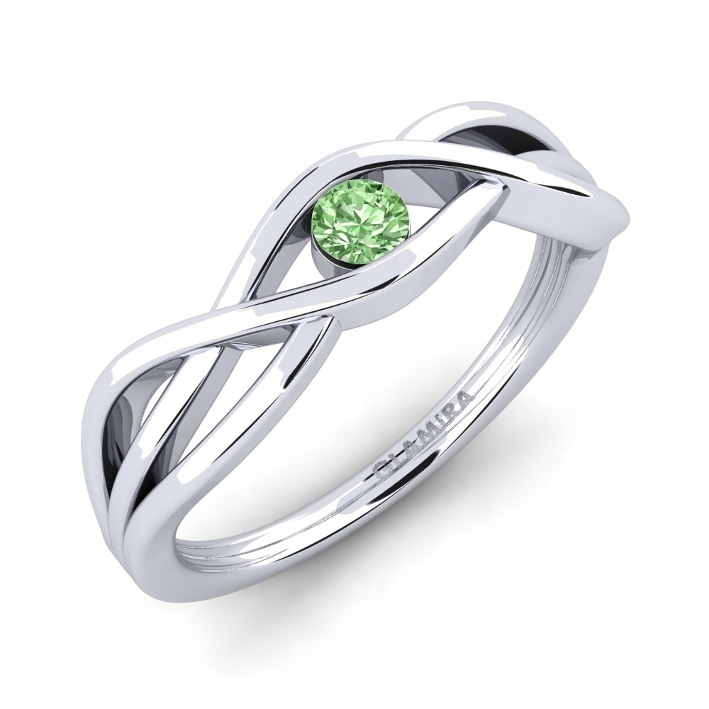 Green Diamond Engagement Ring Enero