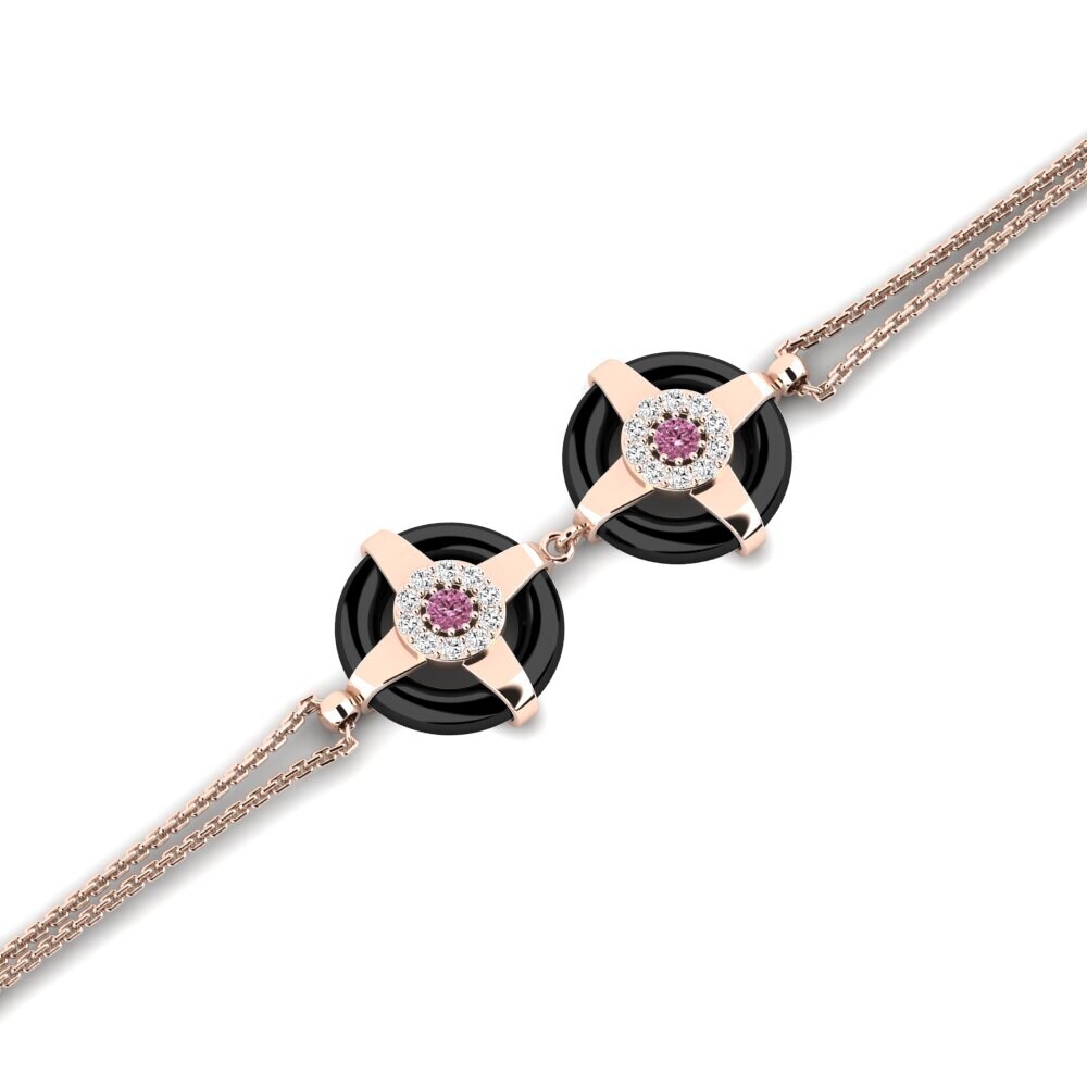 14K Rose Gold Rhodolite Garnet Bracelet Engleman