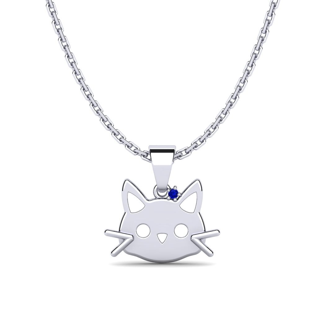 Plata 925 Zafiro Colgante para Niño Enkidu