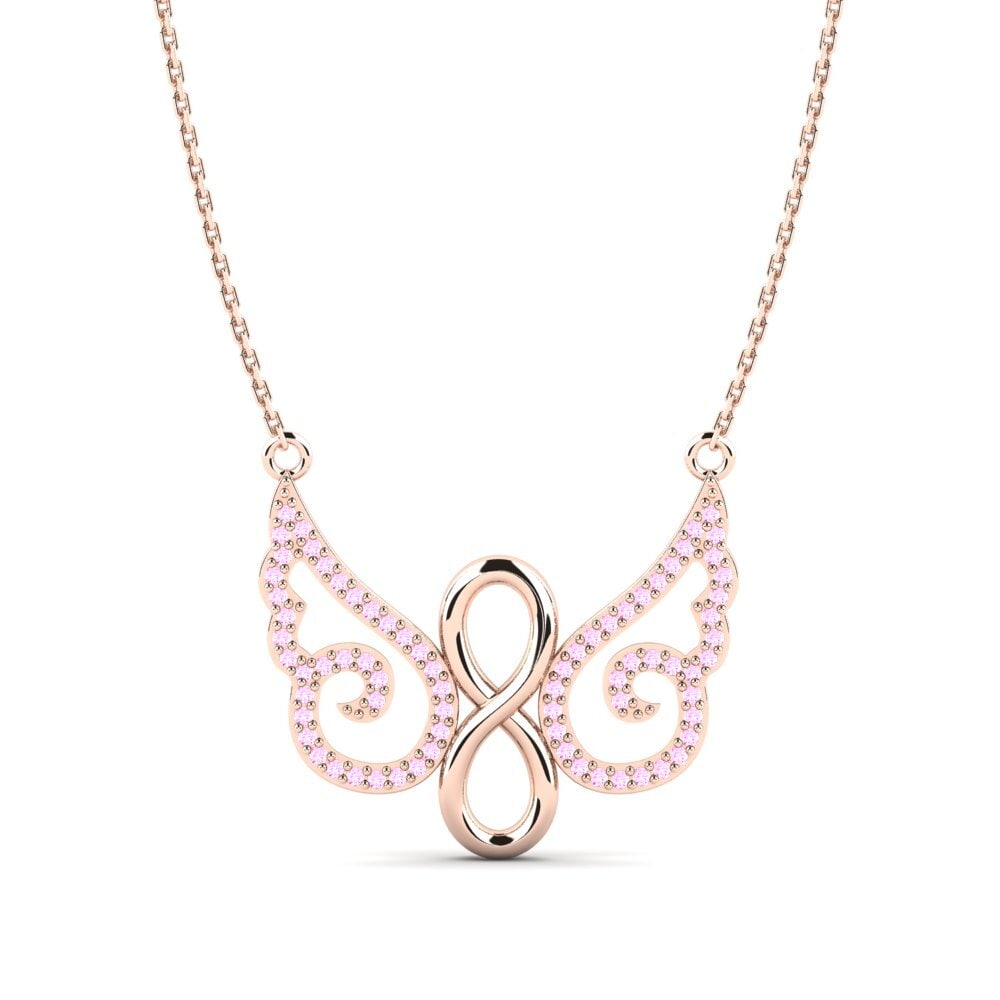 Zafiro Rosado Collar de Mujer Enonvesi