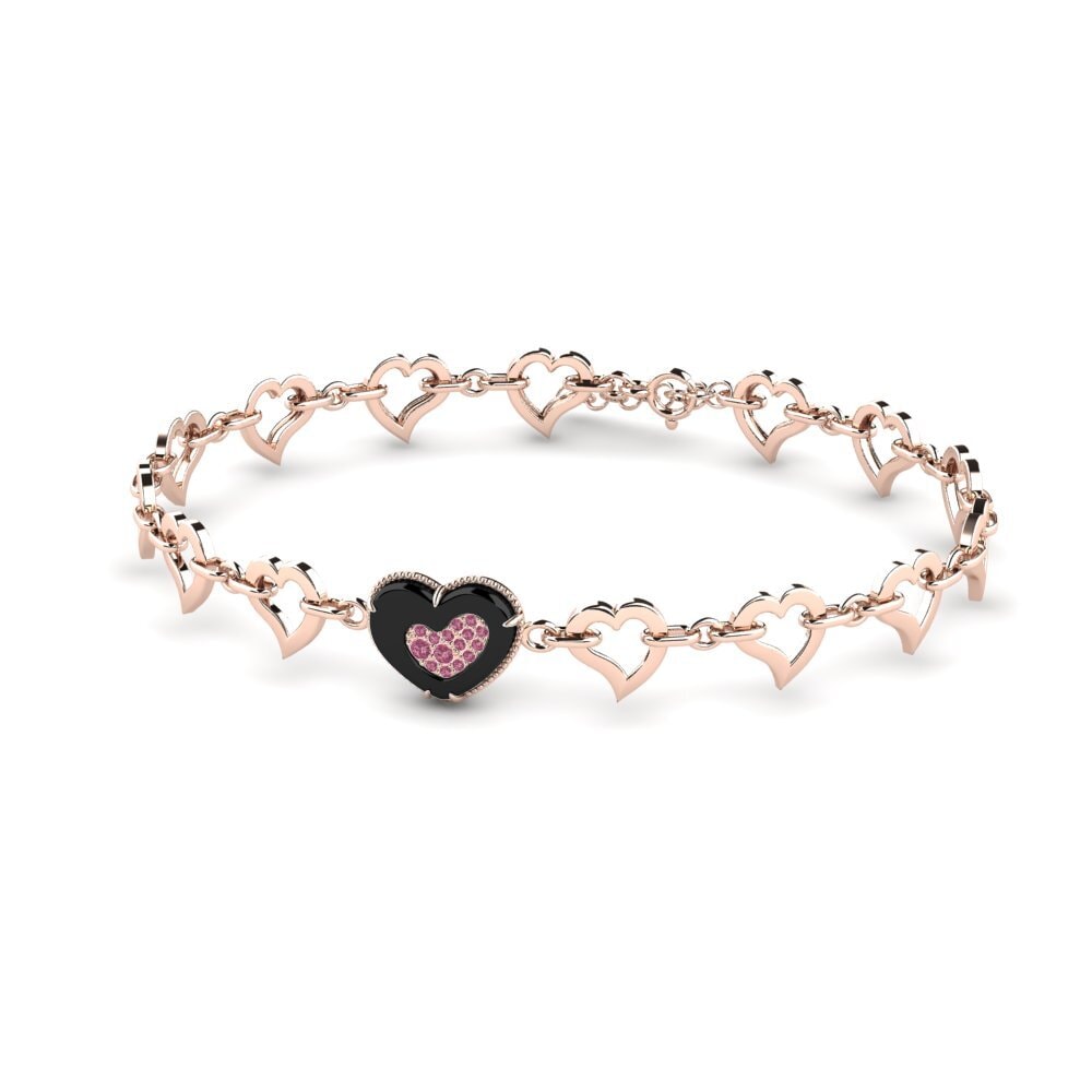 14K Rose Gold Rhodolite Garnet Bracelet Enora