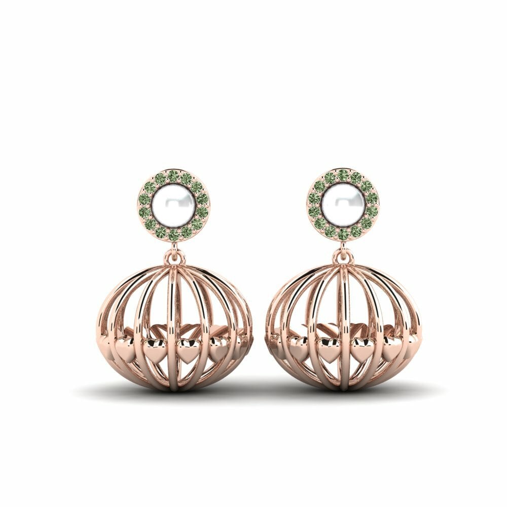 Groene Diamant Dames Oorbellen Enorm