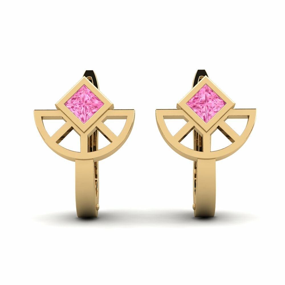 Saphir Rose Boucle d'oreille femme Entitlement