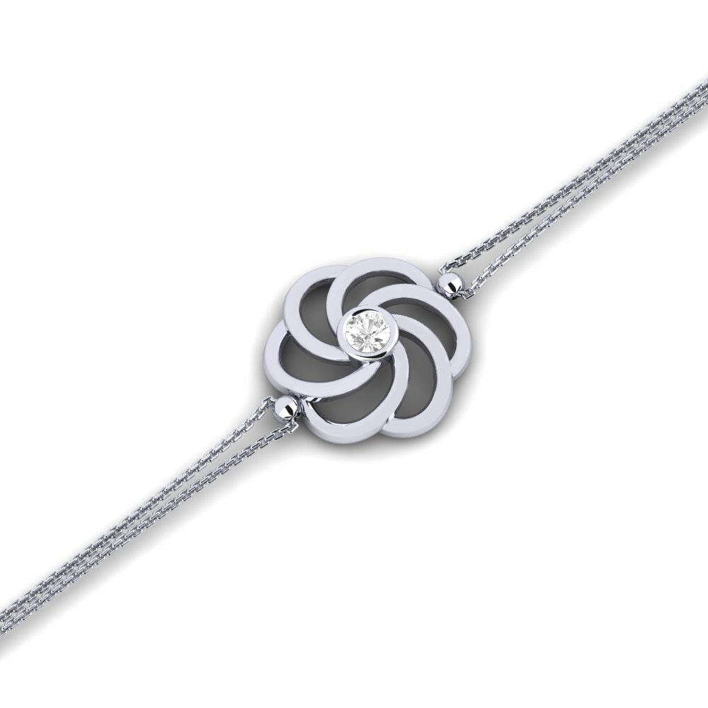 White Silver White sapphire Women's Bracelet Entraintren